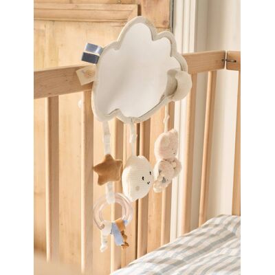 VERTBAUDET Brinquedo com espelho NUAGE para pendurar ou pousar branco VERTBAUDET Brinquedo com espelho NUAGE para pendurar ou pousar branco