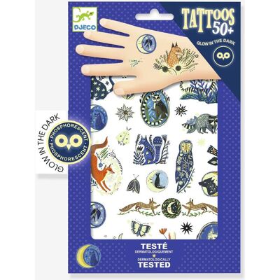 Tatuagens Reflets de nuit Djeco azul Tatuagens Reflets de nuit Djeco azul