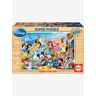 Puzzle de 100 peças, O  Maravilhoso Mundo da Disney®, EDUCA azul escuro liso com motivo