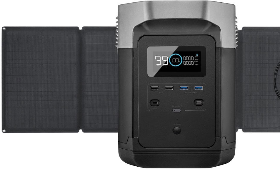 ECOFLOW Bundle Esta��o de Carga Delta com Painel Solar 110W