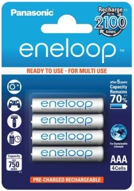 Panasonic Eneloop 4 Baterias LR3 (AAA) 750mAh (Ready to use)