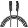 NEDIS Cabo �udio XLR 3 Pin Macho / 3 Pin F�mea 1.5m