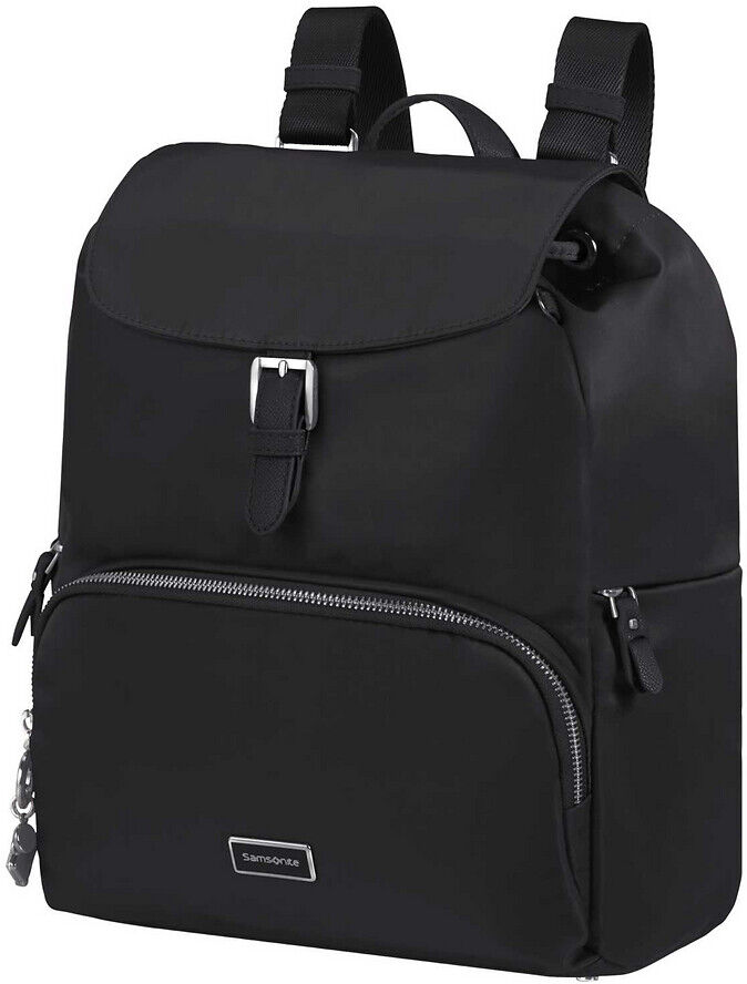 Samsonite Mochila Karissa 2.0, para senhora, 3 bolsos com aba, da Samsonite   Preto