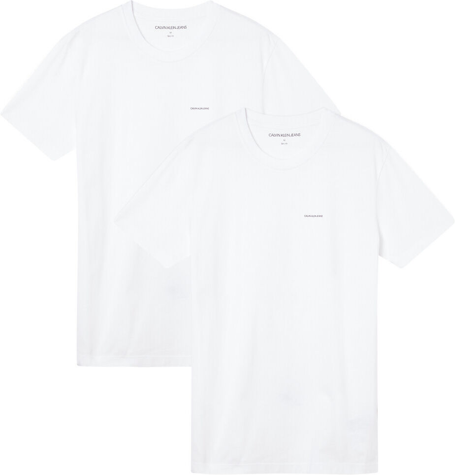 Calvin Klein Jeans Lote de 2 T-shirts slim, gola redonda   branco