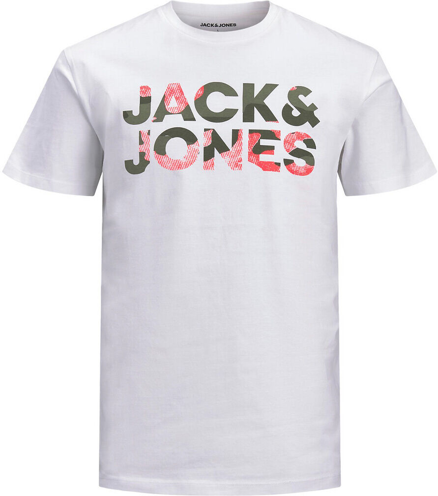 Jack & Jones T-shirt de gola redonda, Soldier   Branco