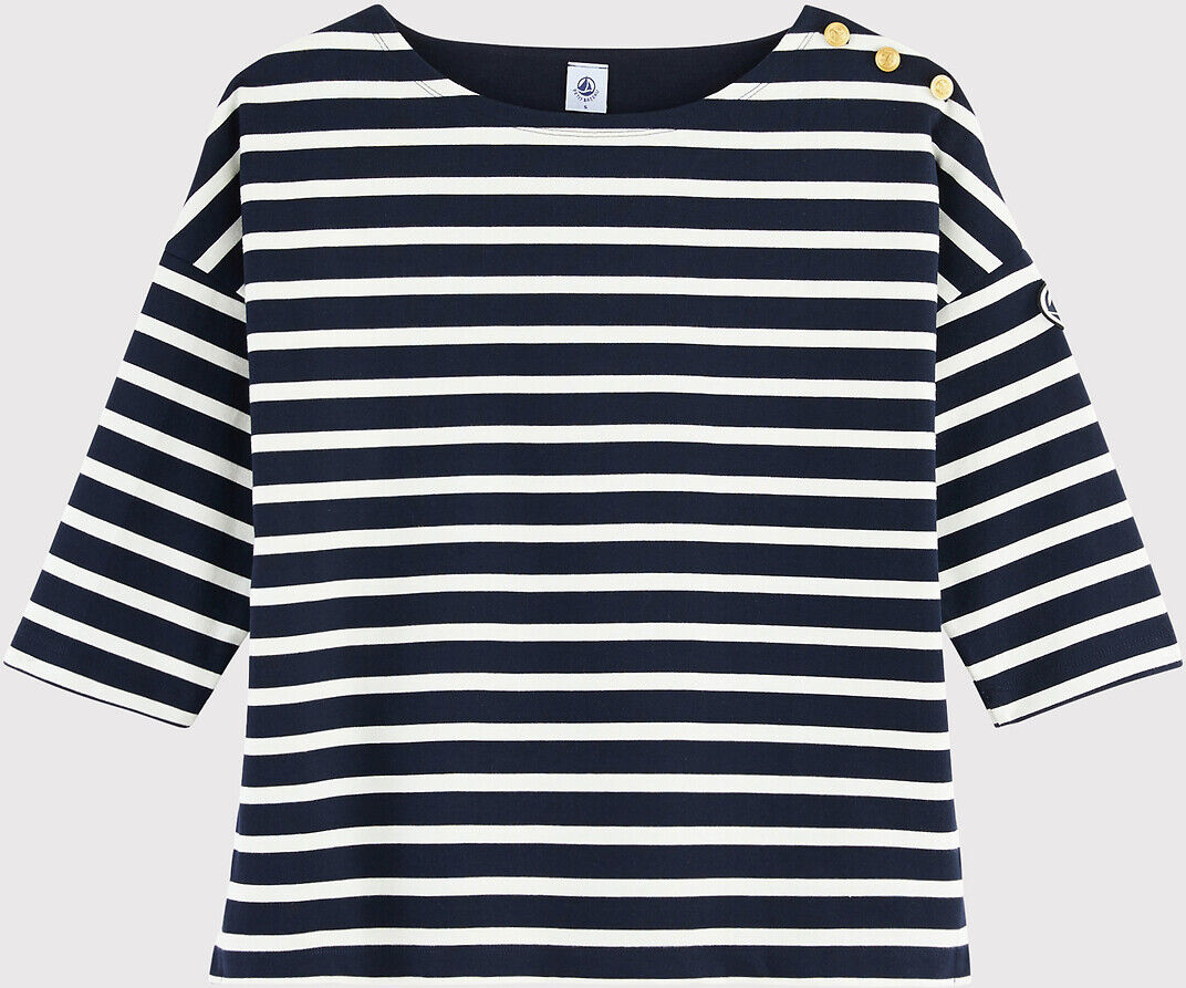 Petit Bateau Camisola estilo marinheiro, em algodão   Riscas Marinho/Branco