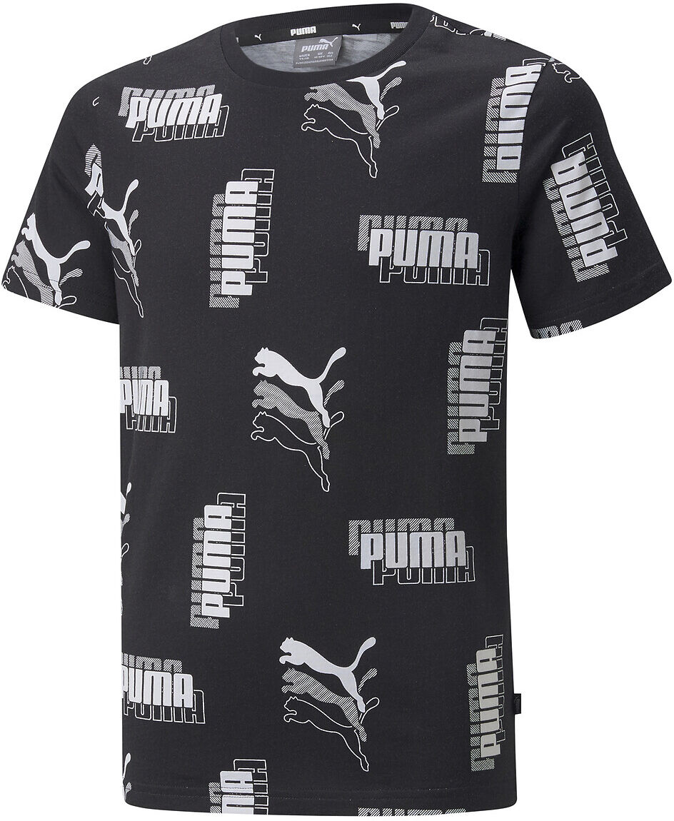 Puma T-shirt de mangas curtas Power, 8-16 anos   Preto Estampado