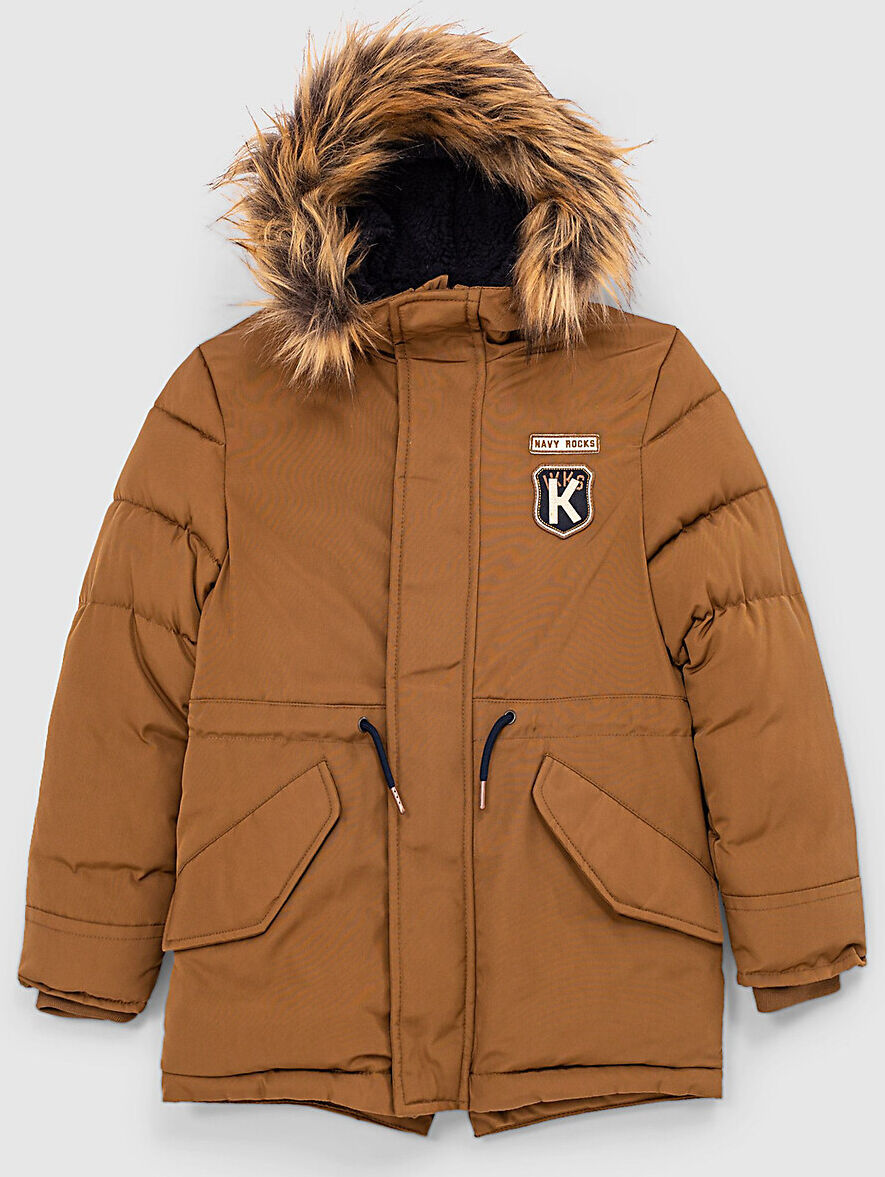 Ikks Junior Parka quente com capuz, 4 - 14 anos   castanho camelo