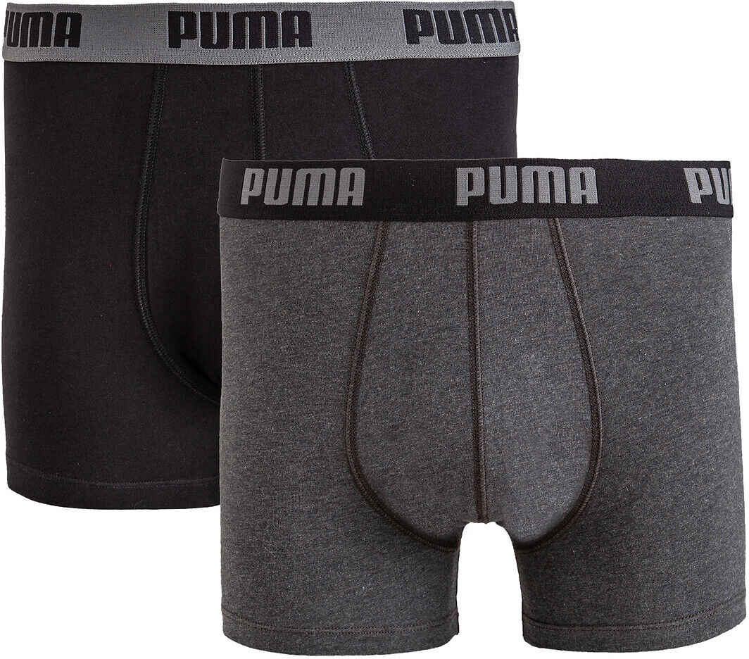 Puma Lote de 2 boxers   preto + cinza-escuro