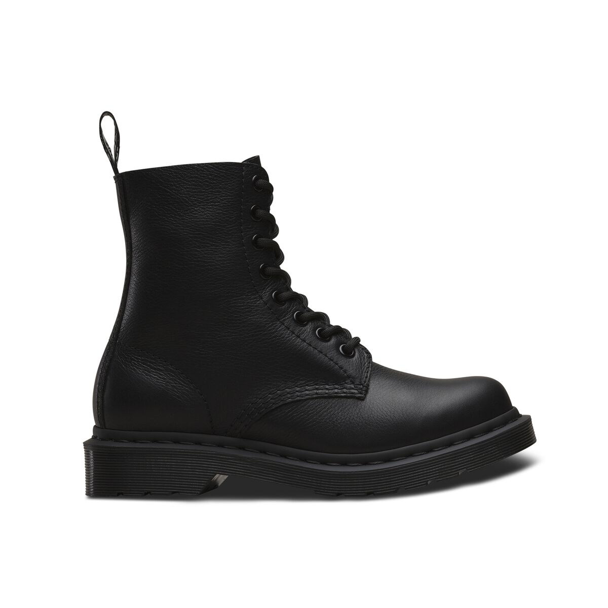 Dr Martens Botas em pele, Virginia 1460 Pascal Mono   Preto