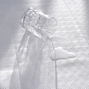 Caligomme Toalha de proteção para mesa redonda Branco redonda 135 cm
