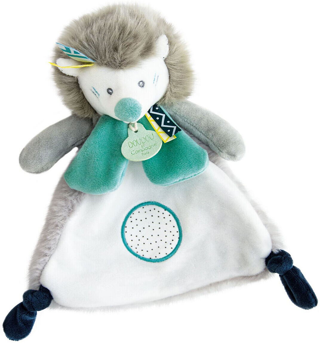 Doudou Et Compagnie Boneco-doudou ouriço-cacheiro, para recém-nascido, twipi, 23 cm   Cinzento