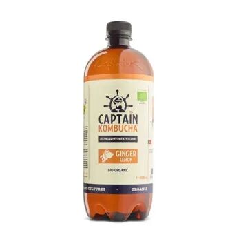 Captain Kombucha CHÁ KOMBUCHA BIO-ORGÂNICO GINGER LEMON 1000ml Limão-Gengibre