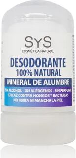 Sys Desodorizante 100% Natural Mineral de Alumínio 60g