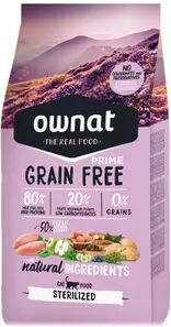 Ownat Prime Grain Free Ração Gato Estirilazado 8 Kg