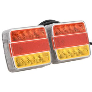 vidaXL Lumini pentru remorcă, 2 buc., roșu, 10,5x7,5x10 cm bec LED 12V