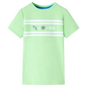 vidaXL Tricou pentru copii, verde neon, 116