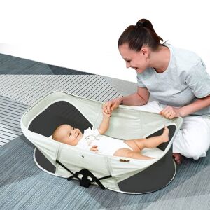 DERYAN Pătuț călătorie pop-up Infant Baby Luxe, cu plasă insecte, crem