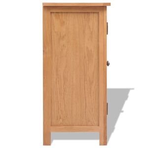 vidaXL Solid Oak Wood Sideboard Brown Storage Organiser Cupboard Cabinet Chest