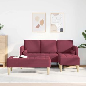 vidaXL Set de canapea 2 pcs bordo 173 x 131 x 67 cm țesătură vidaXL Set de canapea 2 pcs bordo 173 x 131 x 67 cm țesătură