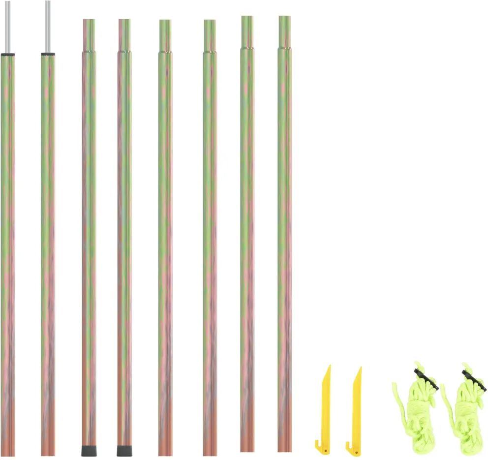 vidaXL Stâlpi pentru parasolar, 2 buc., 200 cm, oțel zincat