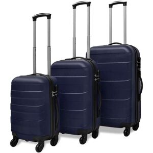 vidaXL Set valize rigide, albastru, 3 buc., 45,5/55/66 cm