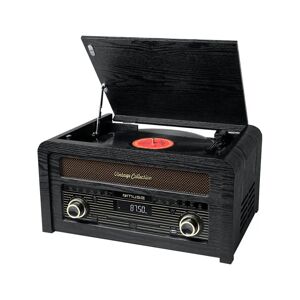 MUSE Pick-UP MUSE MT-115 W, Bluetooth Vintage Collection, Radio FM, CD, CD-R/RW, MP3, USB, Negru