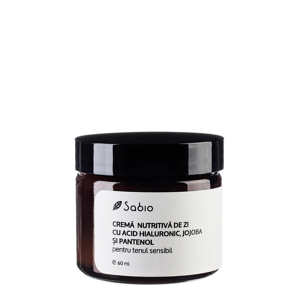 Sabio Crema nutritiva de zi cu acid hialuronic + jojoba si pantenol, 60ml, Sabio