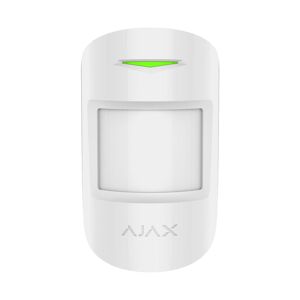 Ajax Detector de miscare wireless PIR Ajax MotionProtect WH, 12 m, 88 grade, pet immunity, 868 MHz, RF 1700 m