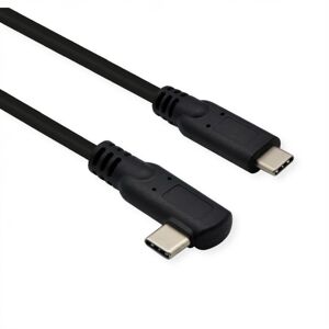 Roline Cablu USB 3.2 Gen 2x2 type C 100W Emark drept/unghi 90 grade T-T 1m, Roline 11.02.9075
