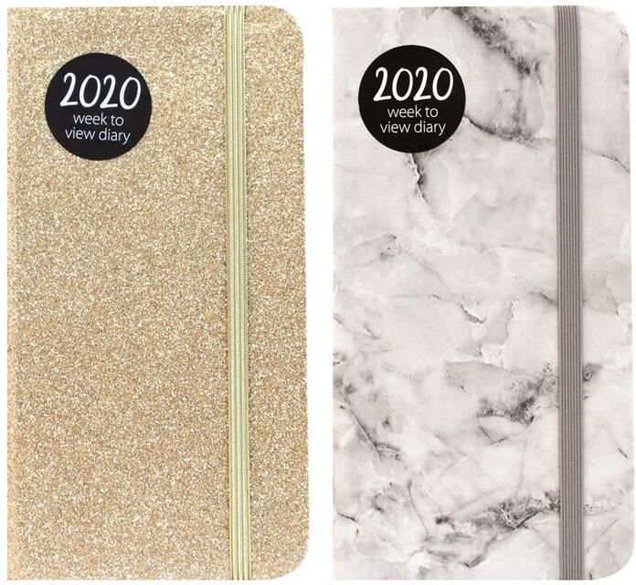 Black Friday SALES 2020 Slim Diary WTV: Marble Glitter Metallic Textured