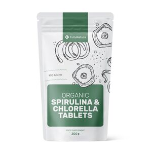 FutuNatura BIO Alge Spirulină + Chlorella, detox și digestie, 400 de comprimate