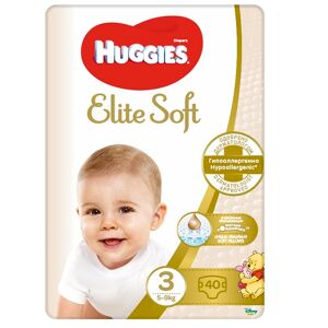Huggies Scutece Elite Soft Nr.3 5-9 kg, 40 bucati, Huggies