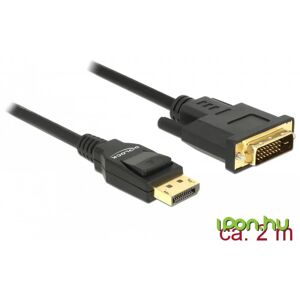 DELOCK DisplayPort 1.2/1.2a DVI-D Convertor Negru 2m 85313