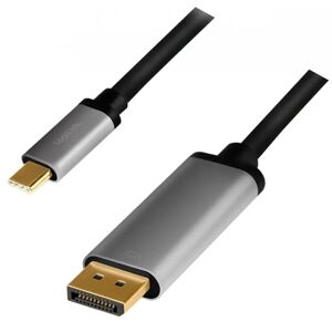 LOGILINK USB 3.0 Type C DisplayPort 1.2/1.2a Convertor Negru-Gri 1.8m CUA0100