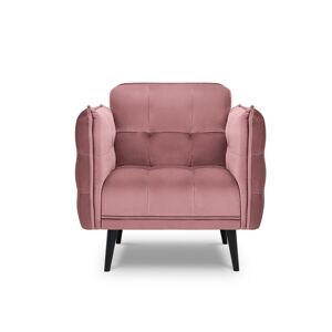 Mazzini Sofas Fotoliu, Canna, Mazzini Sofas, 90x100x88 cm, catifea, roz