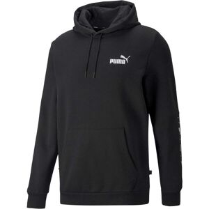 Puma ESSENTIALS + TAPE HOODIE Hanorac pentru bărbați, negru, mărime Puma ESSENTIALS + TAPE HOODIE Hanorac pentru bărbați, negru, mărime