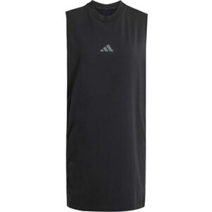 adidas ESSENTIALS 3-STRIPES DRESS Rochie femei, negru, mărime adidas ESSENTIALS 3-STRIPES DRESS Rochie femei, negru, mărime