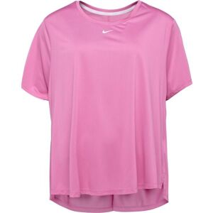 Nike ONE DF SS STD TOP PLUS W Tricou sport plus size damă, roz, mărime Nike ONE DF SS STD TOP PLUS W Tricou sport plus size damă, roz, mărime