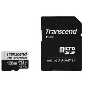 Transcend Card De Memorie Transcend 128GB microSD UHS-I U3 A2 Adaptor Negru