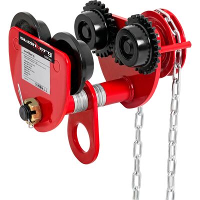 Steinberg Systems Cărucior pentru grinzi - 1.000 kg - lățimea flanșei 77 - 133 mm - cu lanț SBS-RT-1000 Steinberg Systems Cărucior pentru grinzi - 1.000 kg - lățimea flanșei 77 - 133 mm - cu lanț SBS-RT-1000