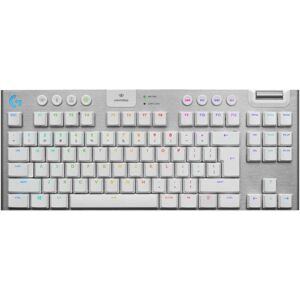 Logitech Tastatura gaming mecanica Logitech G915 TKL Lightspeed, Wireless, Alb