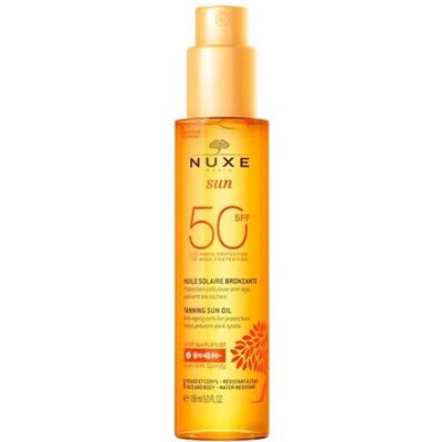 Nuxe Ulei bronzant pentru față și corp SPF 50 Sun (Tanning Oil For Face And Body) 150 ml Nuxe Ulei bronzant pentru față și corp SPF 50 Sun (Tanning Oil For Face And Body) 150 ml