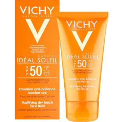 Vichy - Capital Soleil SPF 50 Fluid Matifiant pentru Față Vichy - Capital Soleil SPF 50 Fluid Matifiant pentru Față