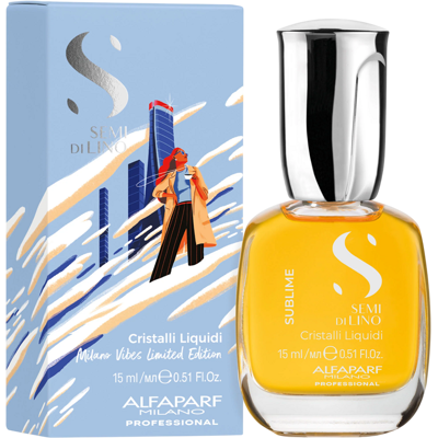 Alfaparf Milano Ser iluminator pentru păr Semi Di Lino Sublime (Cristalli Liquidi) 15 ml - Limited Edition Blue Alfaparf Milano Ser iluminator pentru păr Semi Di Lino Sublime (Cristalli Liquidi) 15 ml - Limited Edition Blue