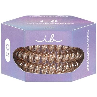 Invisibobble Elastic de păr Slim Premium Bronze me Pretty 3 buc Invisibobble Elastic de păr Slim Premium Bronze me Pretty 3 buc