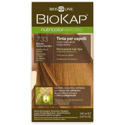 Biokap Nutricolor Delicato 7.33 Vopsea de păr - Culoare Naturală și Hrănitoare Biokap Nutricolor Delicato 7.33 Vopsea de păr - Culoare Naturală și Hrănitoare