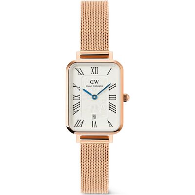 Daniel Wellington Quadro 20x26 Roman Numerals Date Melrose White Rose Gold DW00100860 Daniel Wellington Quadro 20x26 Roman Numerals Date Melrose White Rose Gold DW00100860
