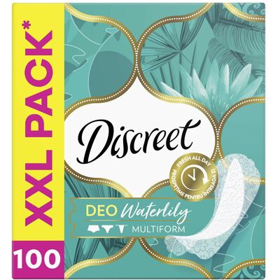 Discreet Absorbante slip Waterlily Multiform, 100 buc. Discreet Absorbante slip Waterlily Multiform, 100 buc.