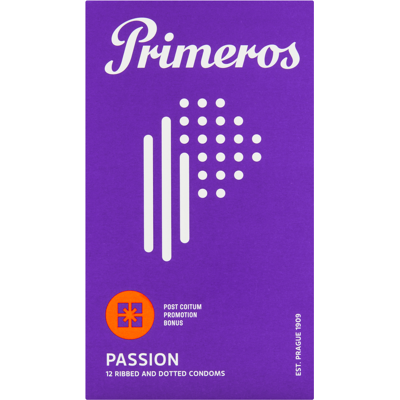 Prezervative Primeros Passion - cu nervuri, aromă de fructe, 12 buc Prezervative Primeros Passion - cu nervuri, aromă de fructe, 12 buc